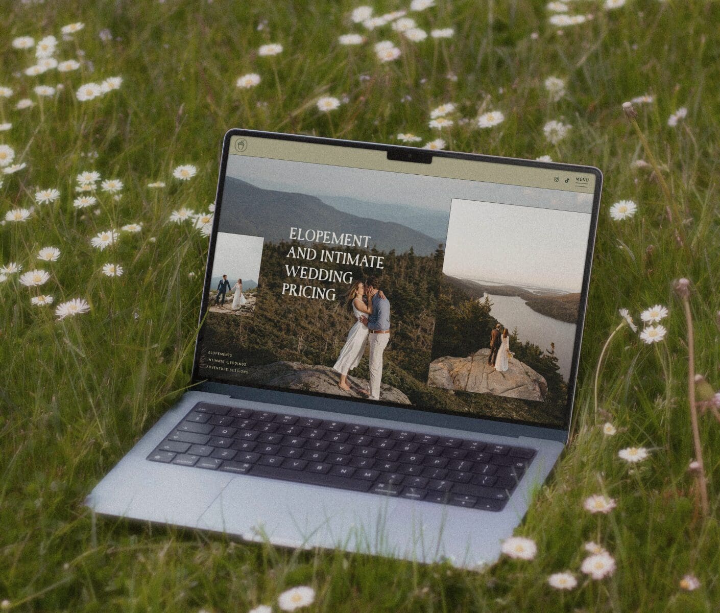 Custom Showit website design for Hattie Mae Photography — a warm, adventure-inspired layout that reflects connection, ease, and intentional storytelling.