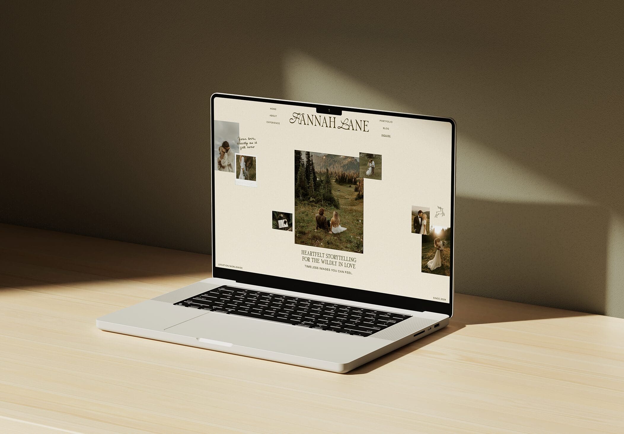 Example of a fully customized Cedar Showit Template available from Kindling Studio’s template shop, designed to help creatives launch confidently.