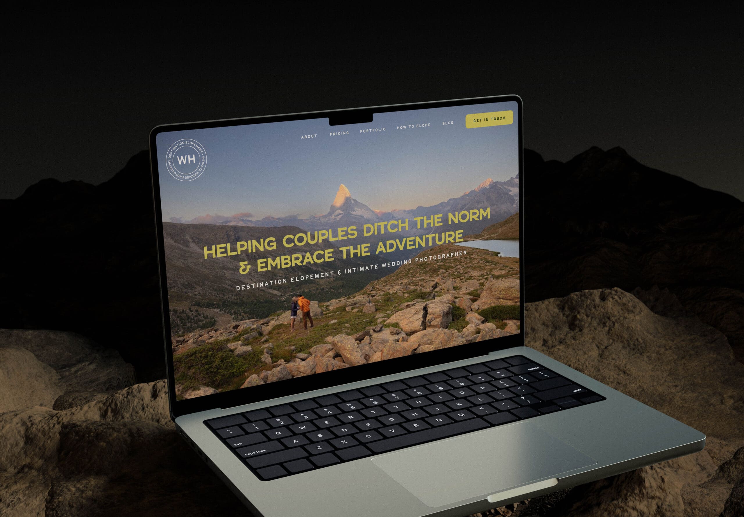 Adventure Elopement Photographer Website