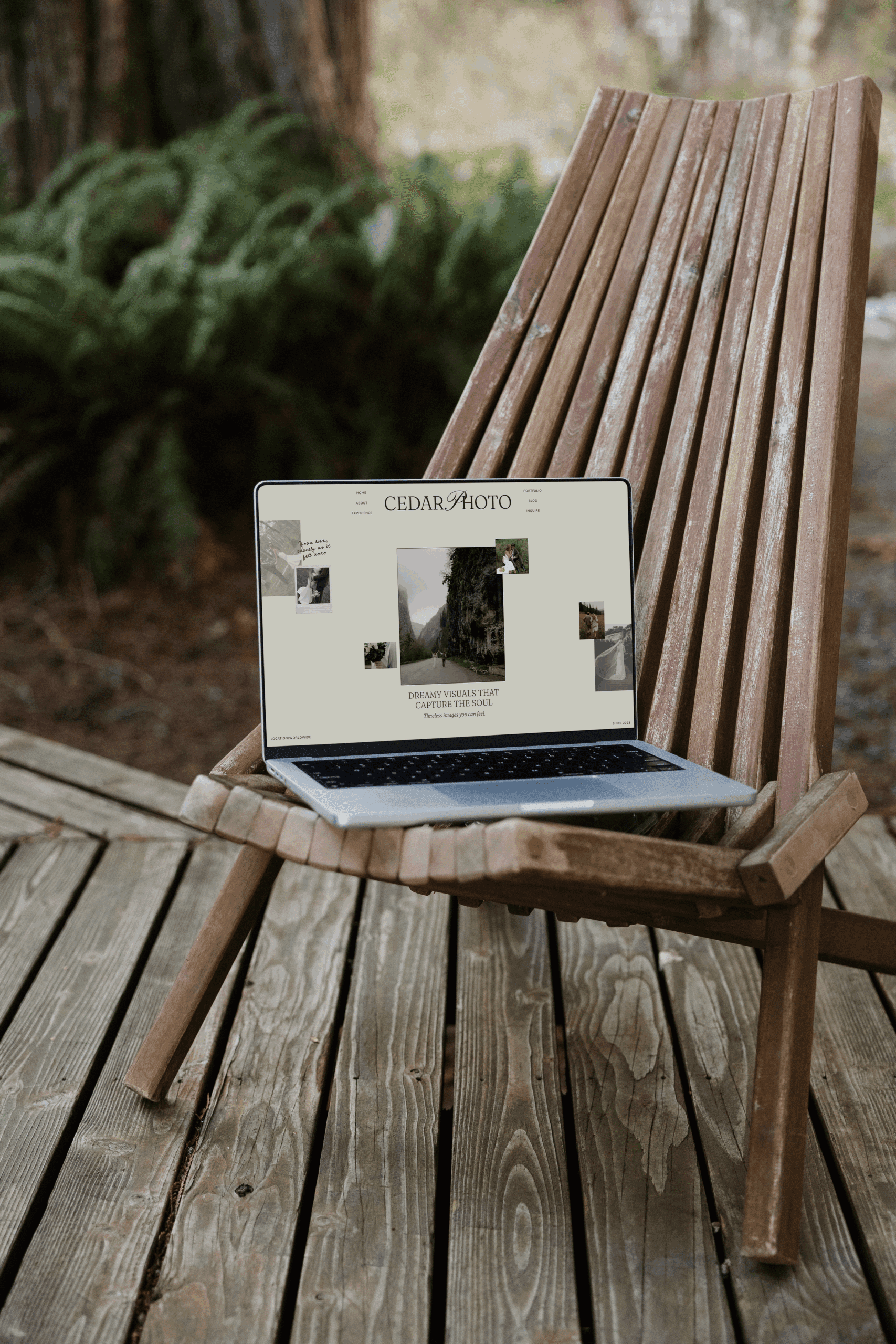 Laptop of Showit Website Template for Elopement Photographers